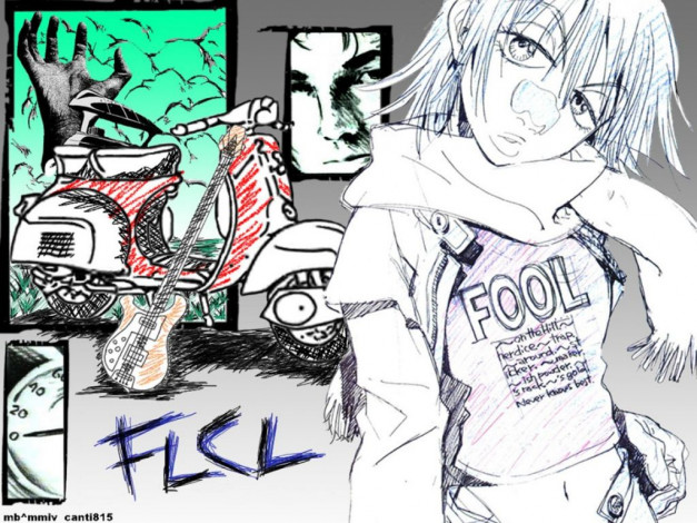 Обои картинки фото аниме, flcl