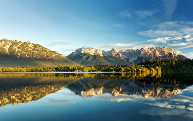 Обои картинки фото природа, реки, озера, озеро, горы, отражение
