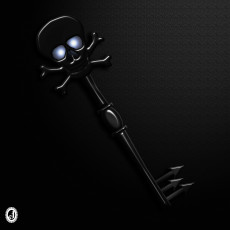Картинка 3д графика horror ужас ключ череп тёмный