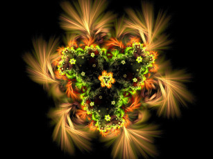 Картинка 3д графика fractal фракталы цвета узор тёмный