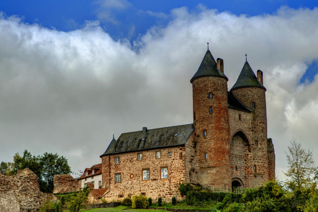 Обои картинки фото германия, burg, murlenbach, города, дворцы, замки, крепости, замок