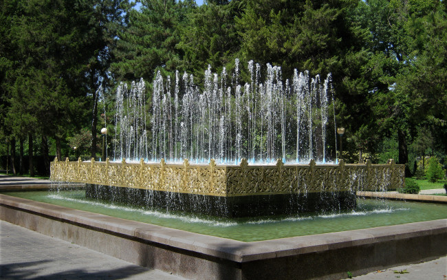 Обои картинки фото города, - фонтаны, чеканка, парк, вода