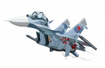 Картинка рисованное авиация су-30