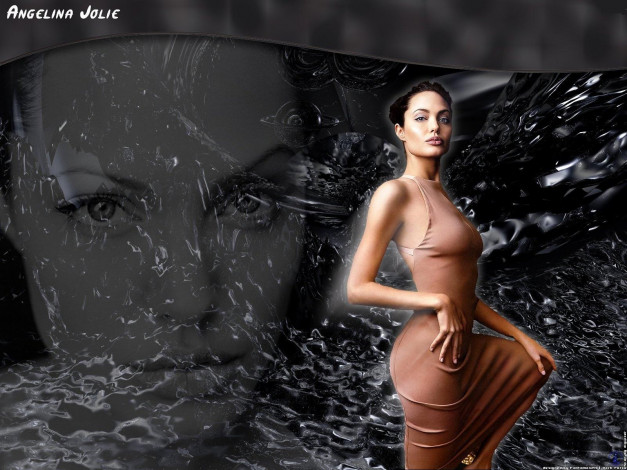 Обои картинки фото Angelina Jolie, девушки, , , актриса, элегантно, фон