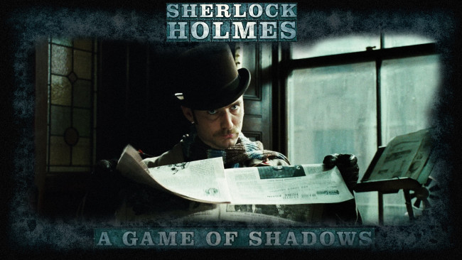 Обои картинки фото sherlock, holmes, game, of, shadows, кино, фильмы, watson, jude, law, доктор, ватсон