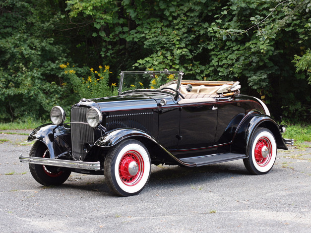 Обои картинки фото ford, model, roadster, 1932, автомобили, классика, ретро