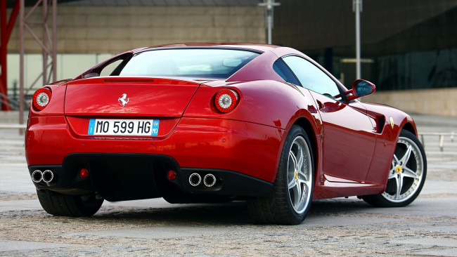 Обои картинки фото ferrari, 599, gtb, fiorano, автомобили, мощь, стиль, автомобиль, скорость