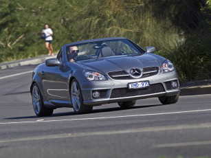 Картинка автомобили mercedes-benz package sports slk 300 синий r171 au-spec