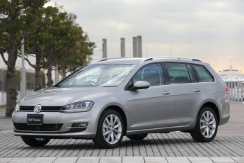 Картинка автомобили volkswagen golf tsi blue motion wagon jp-spec 2014г серый