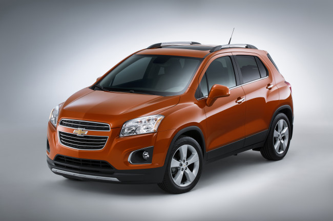 Обои картинки фото автомобили, chevrolet, оранжевый, us-spec, trax, 2015г