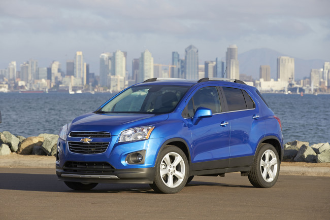 Обои картинки фото автомобили, chevrolet, синий, 2015г, us-spec, trax