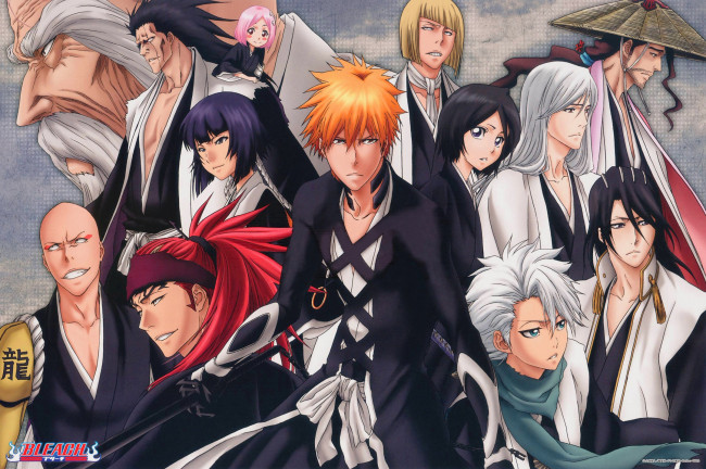 Обои картинки фото аниме, bleach, персонажи, блич