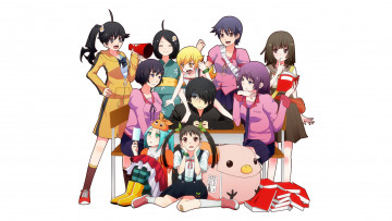 Картинка аниме bakemonogatari персонажи