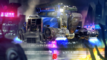 Картинка фэнтези транспортные+средства будущее грузовик арт art фантастика
