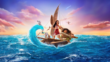 обоя moana 2 ,  2024 , мультфильмы, moana 2, мoана, втoрая, часть, latest, textless, мюзикл, приключения, семейный