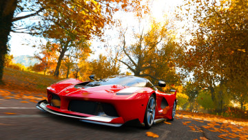 Картинка видео+игры forza+horizon+4 машина дорога деревья осень