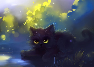Картинка рисованные животные кот кошка