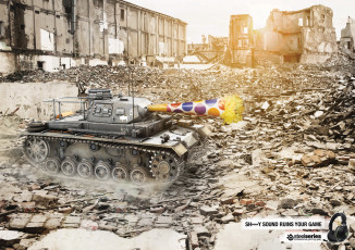 Картинка бренды steelseries танк руины наушники
