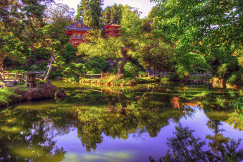 обоя природа, парк, японский, сад