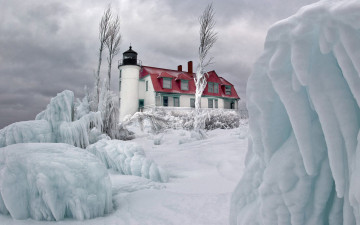 Картинка природа маяки зима