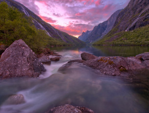 Картинка природа реки озера норвегия озеро горы камни norway