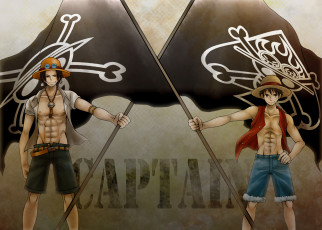 Картинка аниме one piece monkey d luffy portgas ace