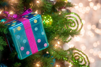 обоя праздничные, подарки, коробочки, коробочка, елка
