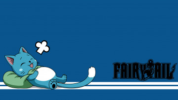 Картинка аниме fairy tail хеппи синий кот маг