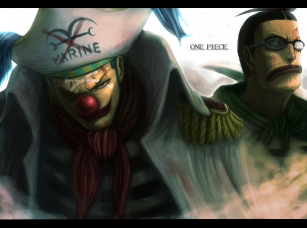 Обои картинки фото аниме, one, piece, buggy, the, clown, galdino