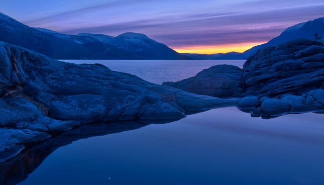 Обои картинки фото природа, восходы, закаты, norway, норвегия, фьорд, горы, закат