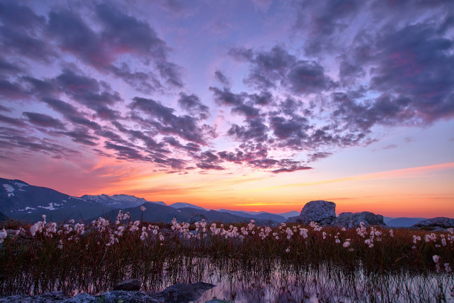 Обои картинки фото природа, восходы, закаты, norway, норвегия, горы, закат