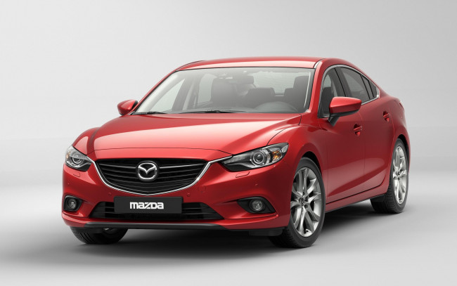 Обои картинки фото автомобили, mazda, красная