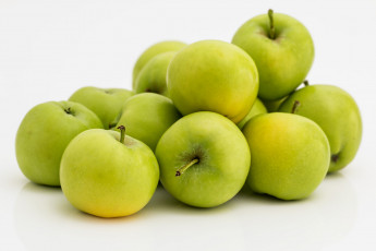 Картинка еда Яблоки зеленые