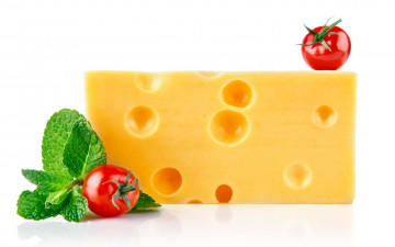 Картинка еда сырные+изделия помидоры сыр мята