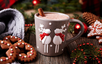 Картинка праздничные угощения бусы какао печенье
