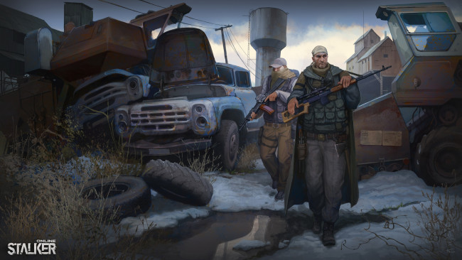 Обои картинки фото видео игры,  online, мужчина, фон, униформа, оружие, автомобиль