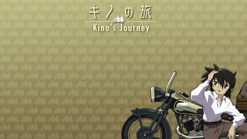 обоя аниме, kino no tabi, парень, мотоцикл