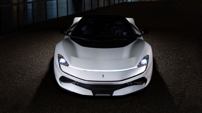 Обои картинки фото pininfarina battista 2019, автомобили, pininfarina, белый, ограда