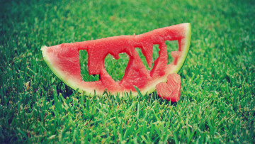 обоя еда, арбуз, любовь, лето, фрукты, романтика