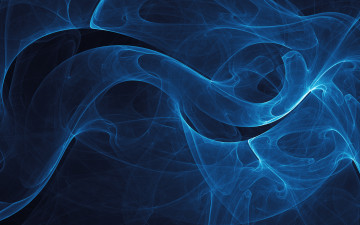 Картинка 3д графика abstract абстракции синие линии чёрный фон