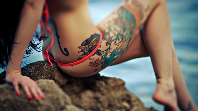 Обои картинки фото -Unsort Женские прелести, девушки, unsort, женские, прелести, tatoo