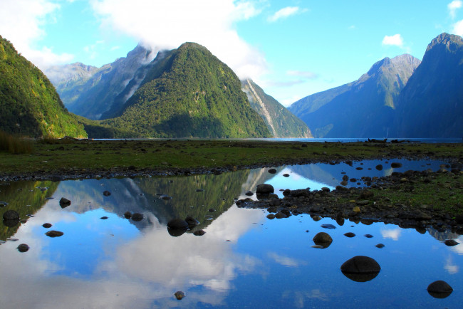 Обои картинки фото природа, реки, озера, fiordland