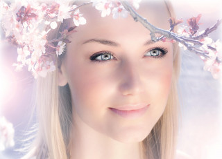 Картинка -Unsort+Лица+Портреты девушки unsort лица портреты цветение весна улыбка лицо