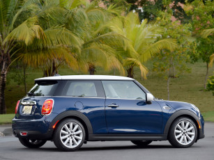 Картинка автомобили mini cooper 2014 синий f56 us-spec