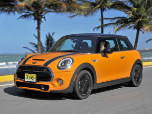 Картинка автомобили mini us-spec cooper s желтый 2014 f56