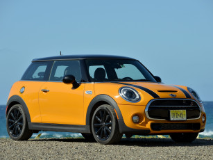 обоя автомобили, mini, желтый, 2014, f56, us-spec, cooper, s