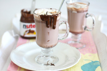 Картинка еда мороженое +десерты шоколад горячий