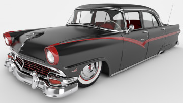 Картинка автомобили 3д sedan town fairlane ford 1956