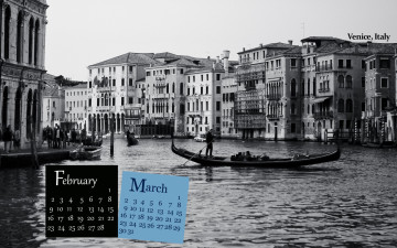 обоя календари, города, венеция