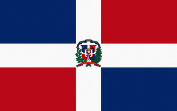 обоя разное, флаги,  гербы, доминикана, dominican, republic, крест, квадрат, красный, синий